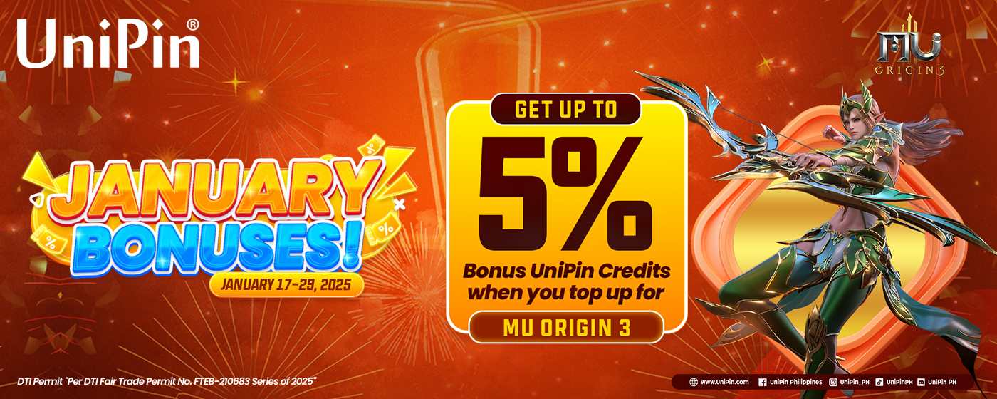 January Bonuses MU ORIGIN 3 (PH)